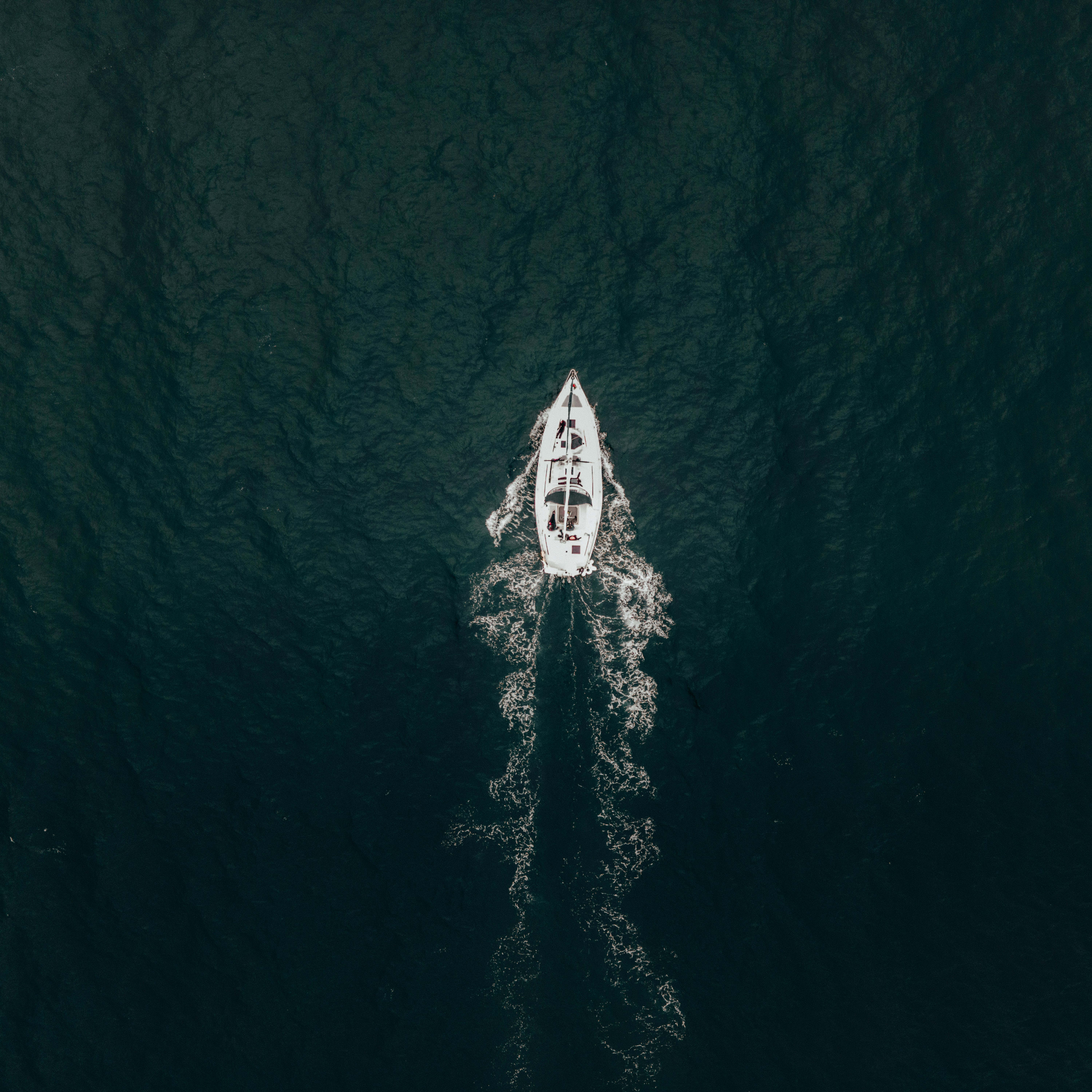 aerial view of ocean waves